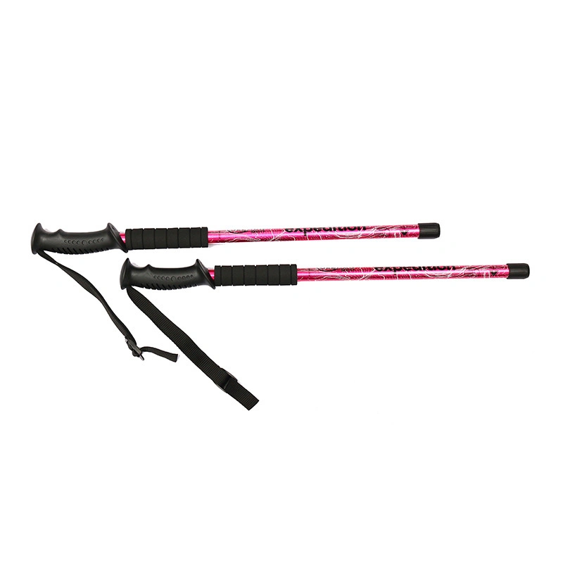 Folding Anti-Slip Walking Stick Trekking Poles Outdoor 65-135cm Telescopic Climbing Equipment Aluminum Hiking Stick