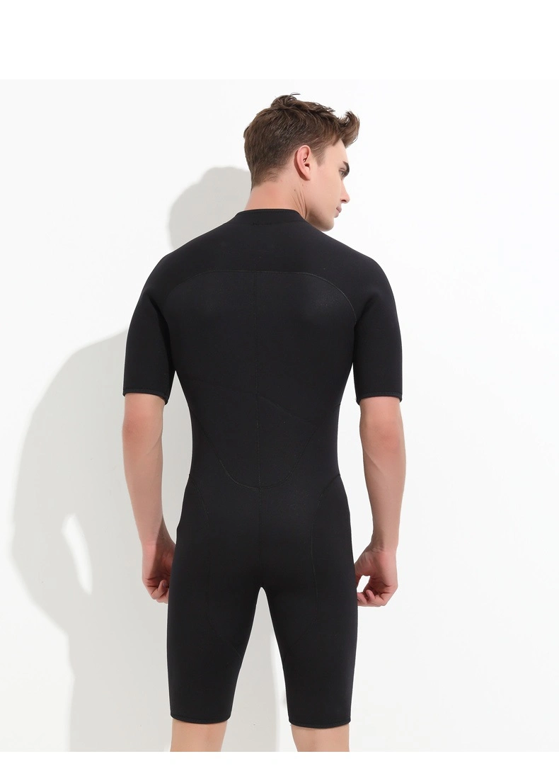 3mm Back Zip Short Spring Wetsuit Swimsuit Neoprene Diving Suit for Men