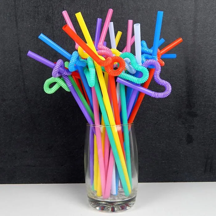 100% Quality Disposable Straws Bendable Juice Drinking Flexible Safe