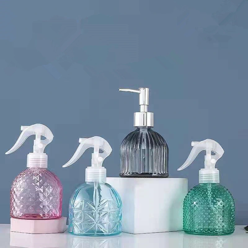 220ml Customized Disinfectant Glass Bottle Watering Sprayer Bottle Hotel Supplies