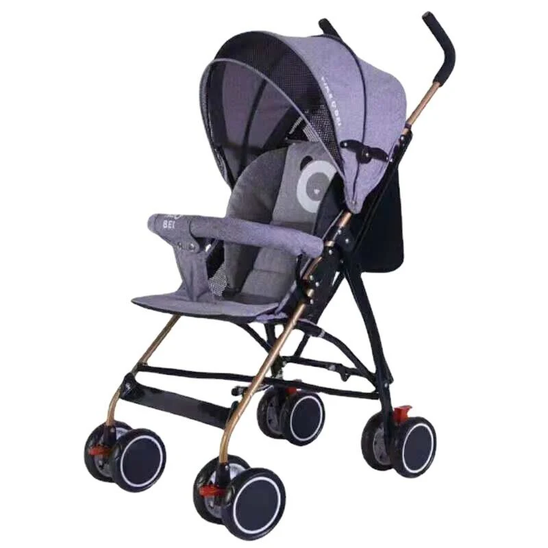 Cochecito de bebé de estilo clásico/cochecito plegable para niños con sombra de sol de 2 pulg 1 bebé Pram