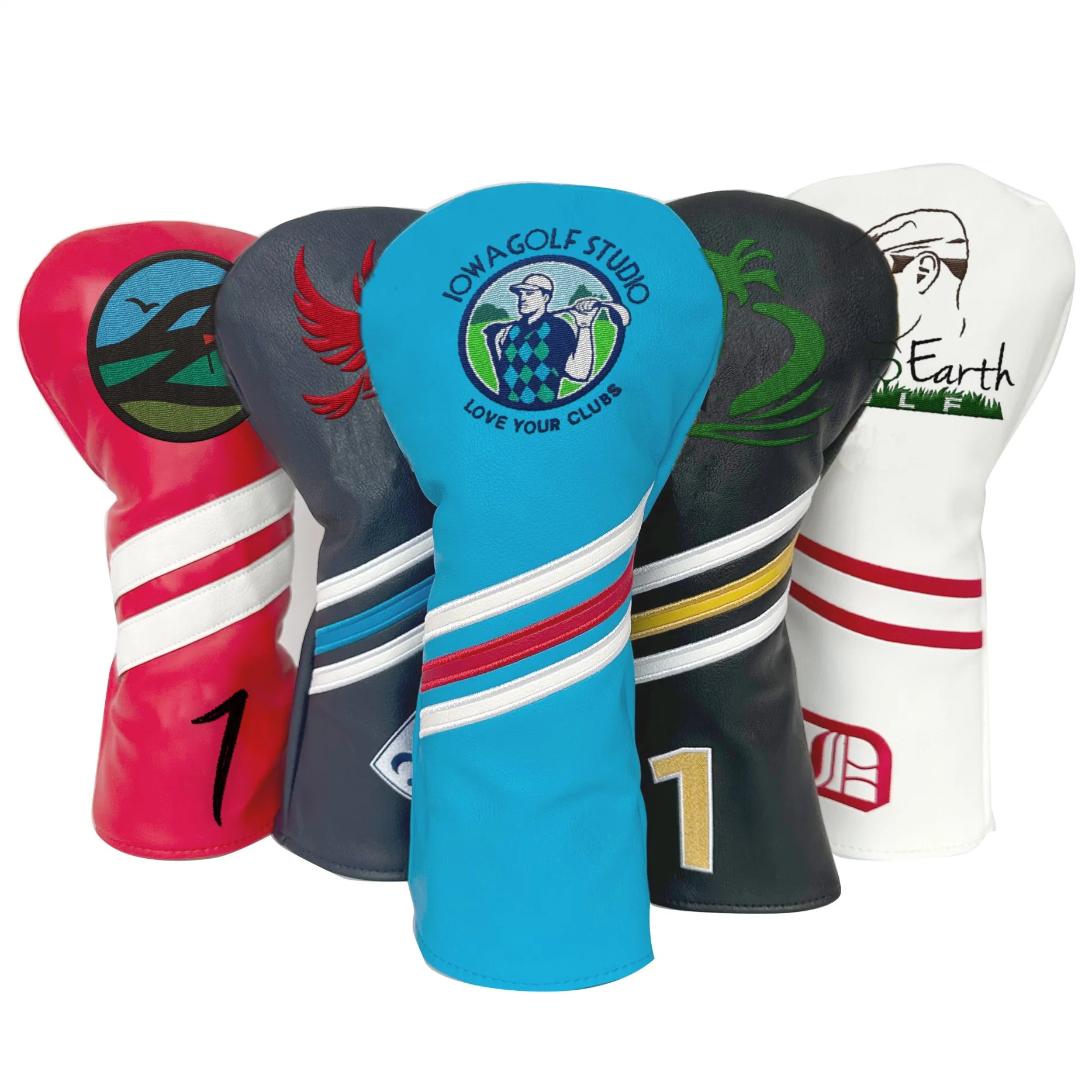 Golf Headcovers Custom Embroidery High Quality Golf Cover Driver Cheap Price Hot Sale PU Leather Headcover Golf