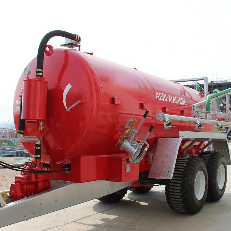 Tractor Powered papilla líquido fertilizante del estiércol del depósito de la difusión de la máquina con las mangueras de pulverización