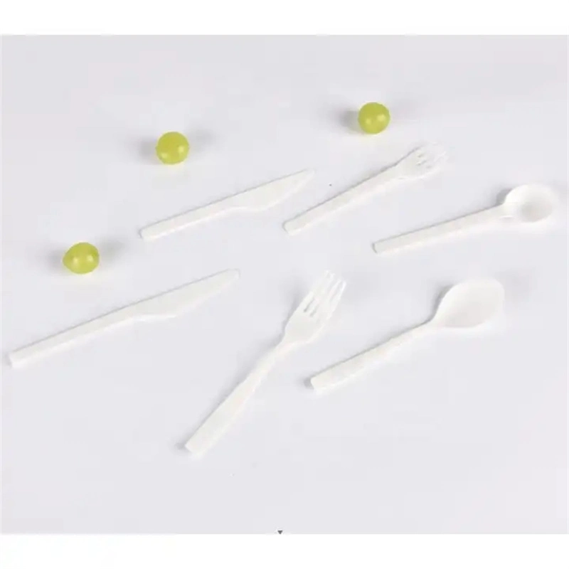 Individually Packaging 100% PLA Tableware Portable Tableware Cpla Plastic Knife Spoon and Fork Biodegradable Cutlery