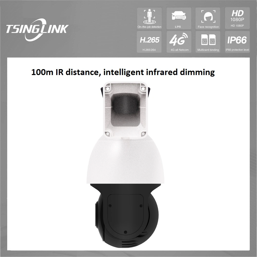 CCTV-Systemkit kompatibel mit ONVIF -5–90 360 Grad PTZ 4G Wasserdichte WiFi Wireless-Überwachungskamera für den Außenbereich