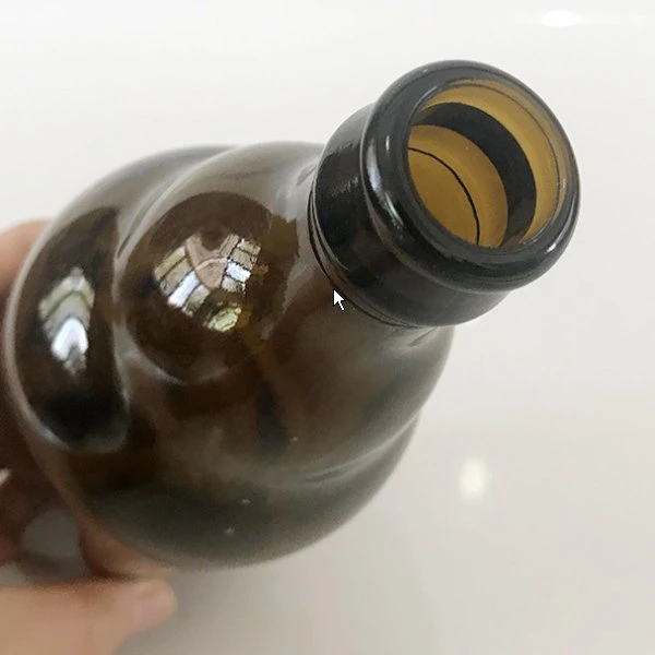 Amber Color Ice Ginger Cold Brew 330ml Glass Beer Bottle with Lid