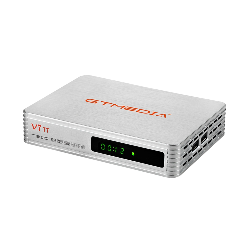 Nuevo Gtmedia V7 Tt TV Box WiFi digital DVB-T2 DVB-S receptor de TV vía satélite TV Box Soporte de receptor Cccam España Francia Portugal