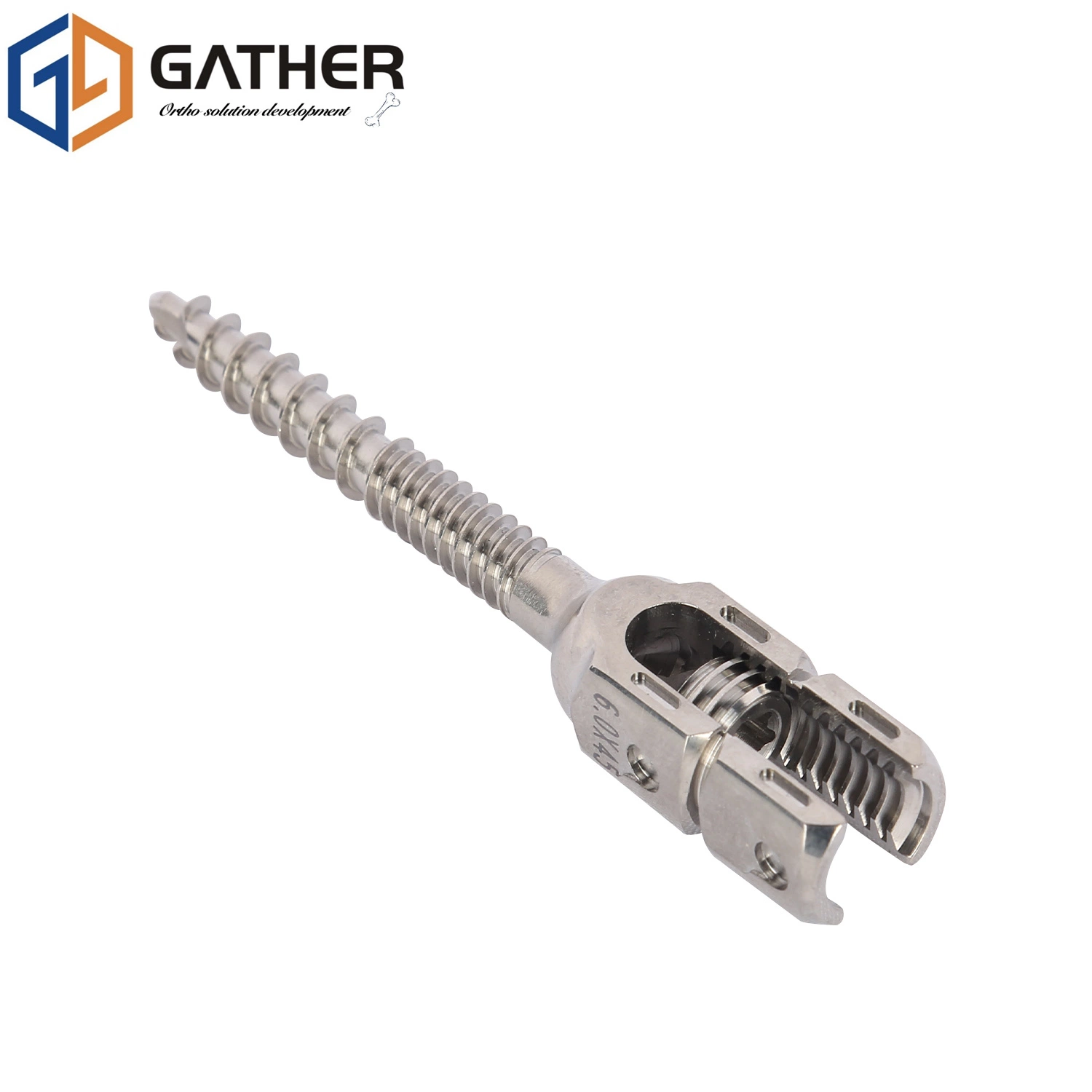 Titanium Spinal Implant Fixation Internal Surgical Spine Thread Pedicle Screw Multi Axial