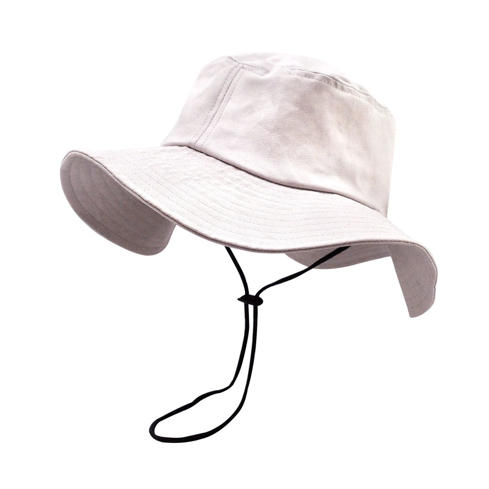 Factory Custom Adjustable Safari Hiking Breathable Fiserman Sports Bucket Hat with Strings