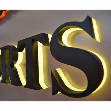 Large Advertising LED Backlit Reverse Stainless Steel Light up Letters for Wall