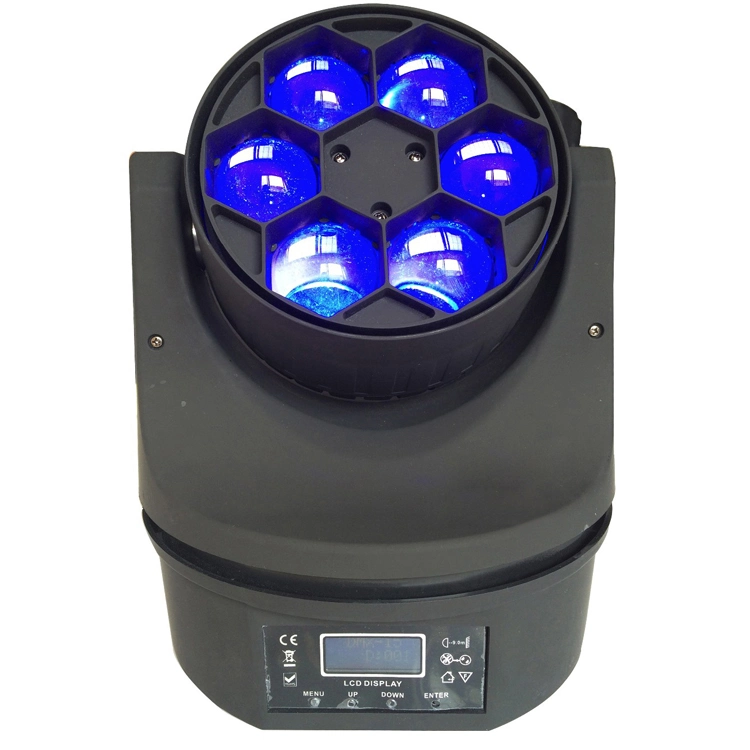 6×15 واط 4in1 RGBW Mini Bee Eye Moving Head Beam Stage ليغتيشي لحفلة دي جي ديسكو تي في نيغتيوادي