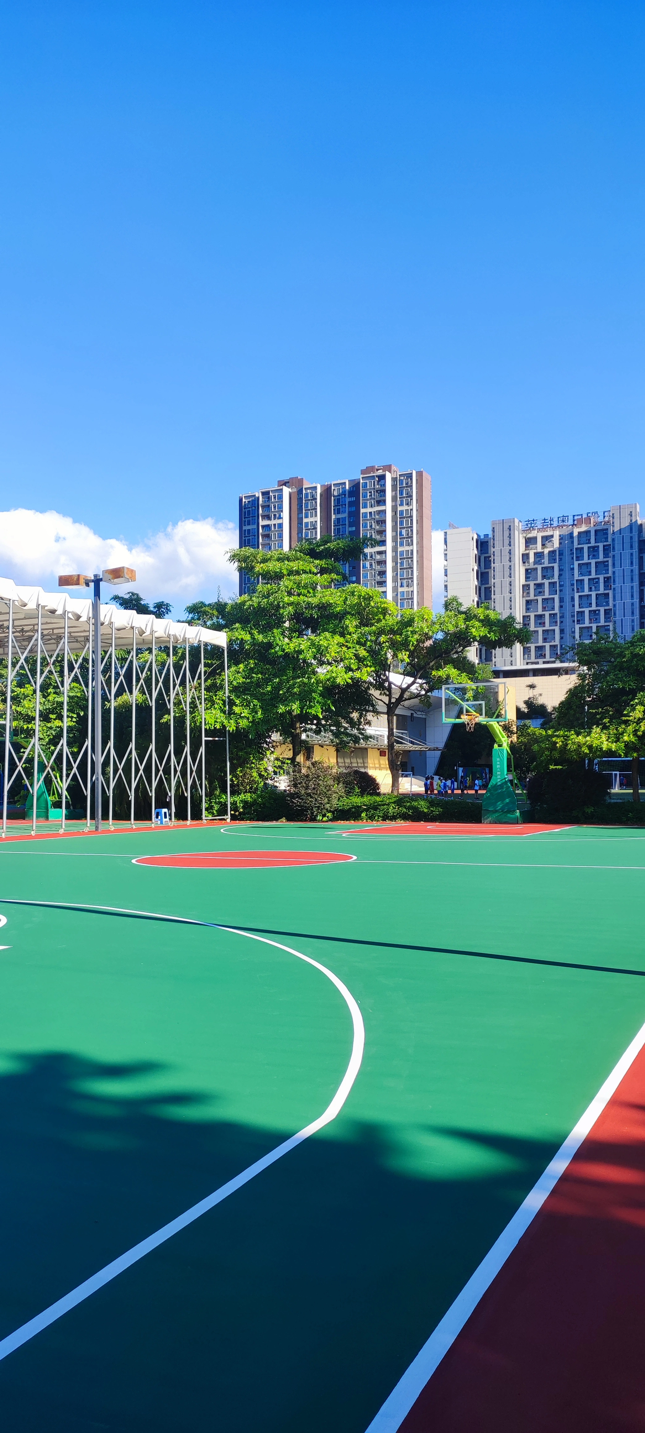 Shock Absorbing Outdoor Basketball Court Flooring