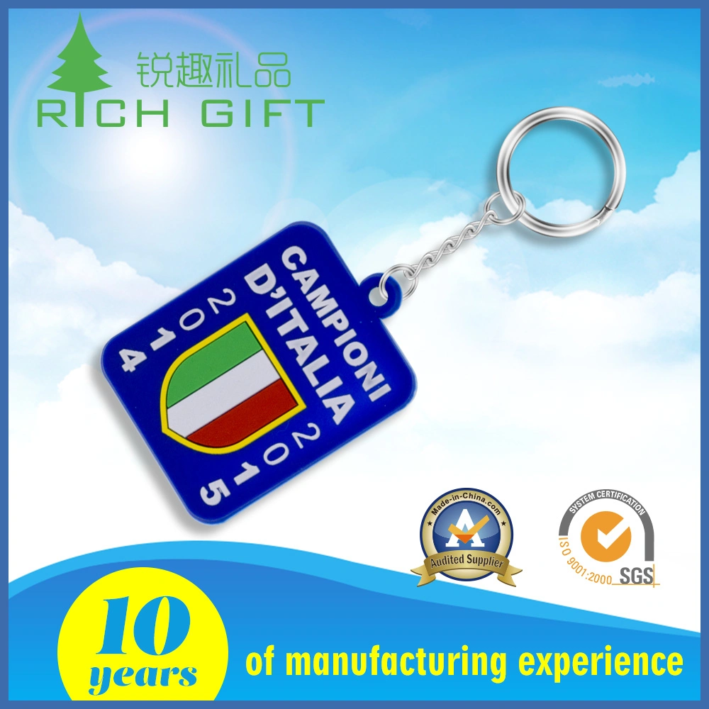 Factory Wholesale/Supplier Custom PVC Rubber Number Letter Keychain 3D Company Logo Rubber Keyring