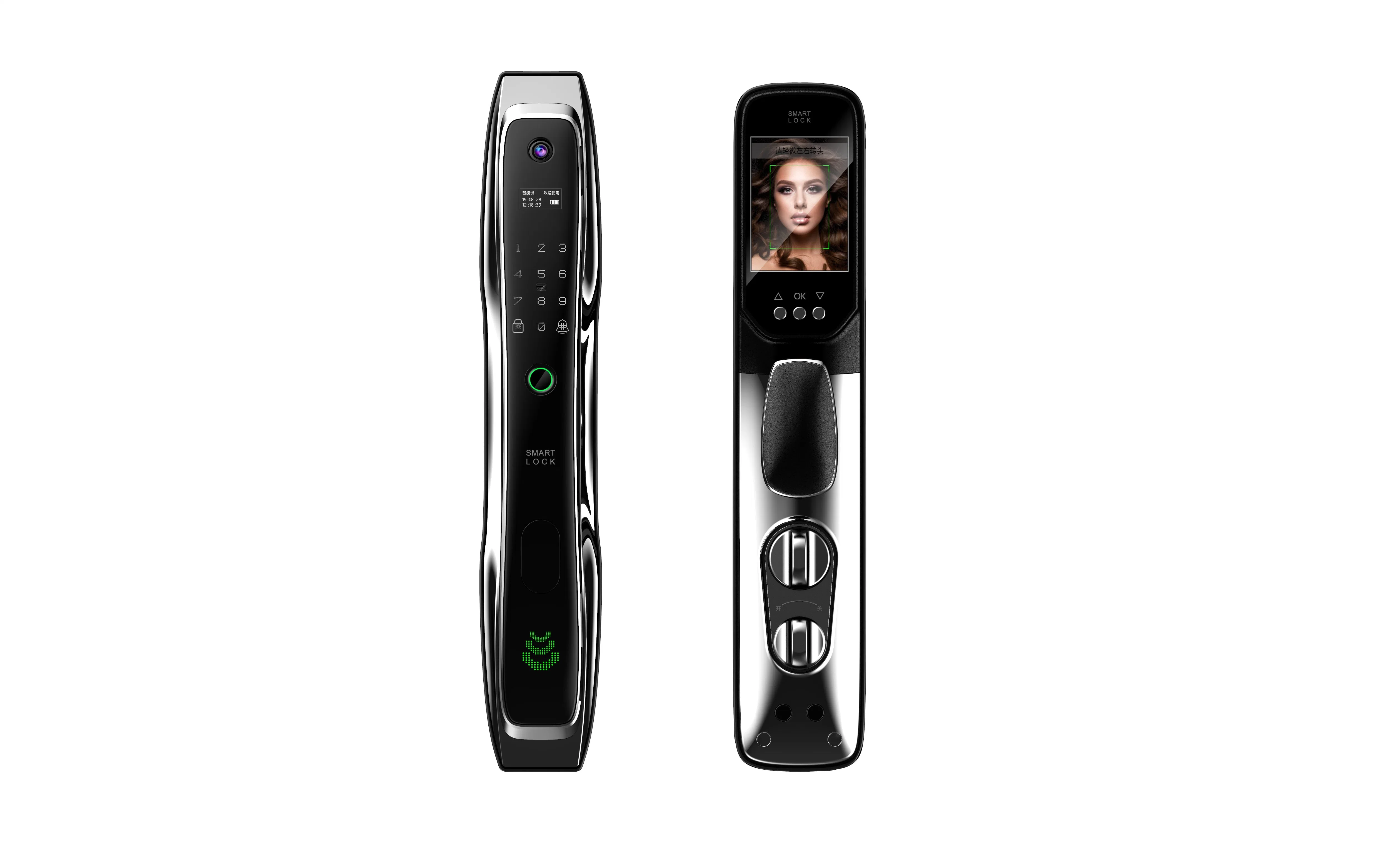 Russian Voice Assistant Tuya WiFi Remote Control Fingerprint NFC Door Lock