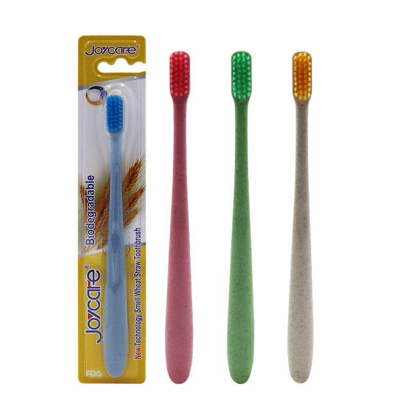 Eco-Friendly Wheat Straw Brush Handle Toothbrush Popular Teeth Cleaning Soft Bristles Toothbrush