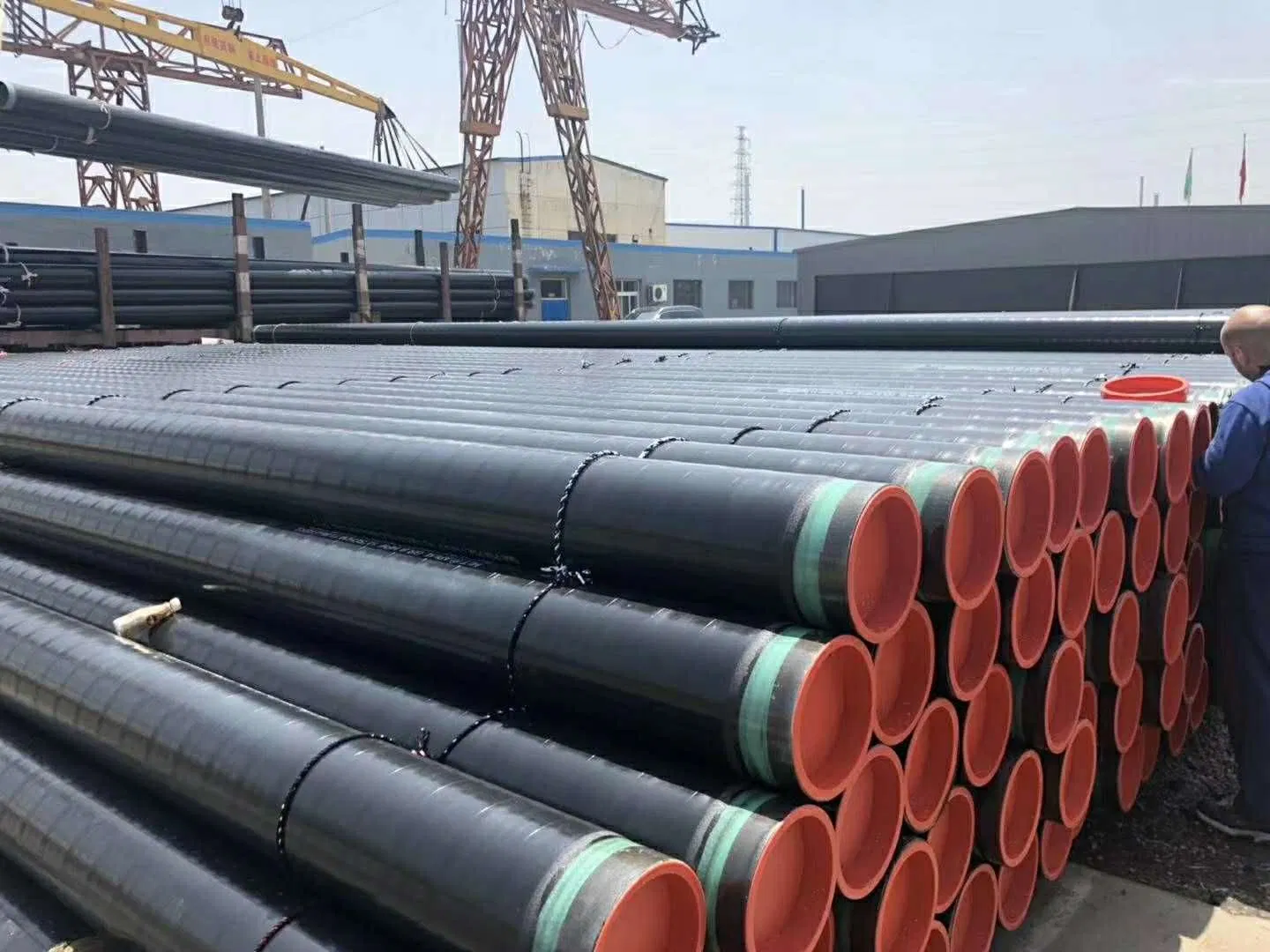 API5l, X42, X46, X52, X60, X65 St37.0 Mild Steel Pipe 3PE Coating Anti-Corrosion Spiral/ERW/SSAW Welded Steel Pipe