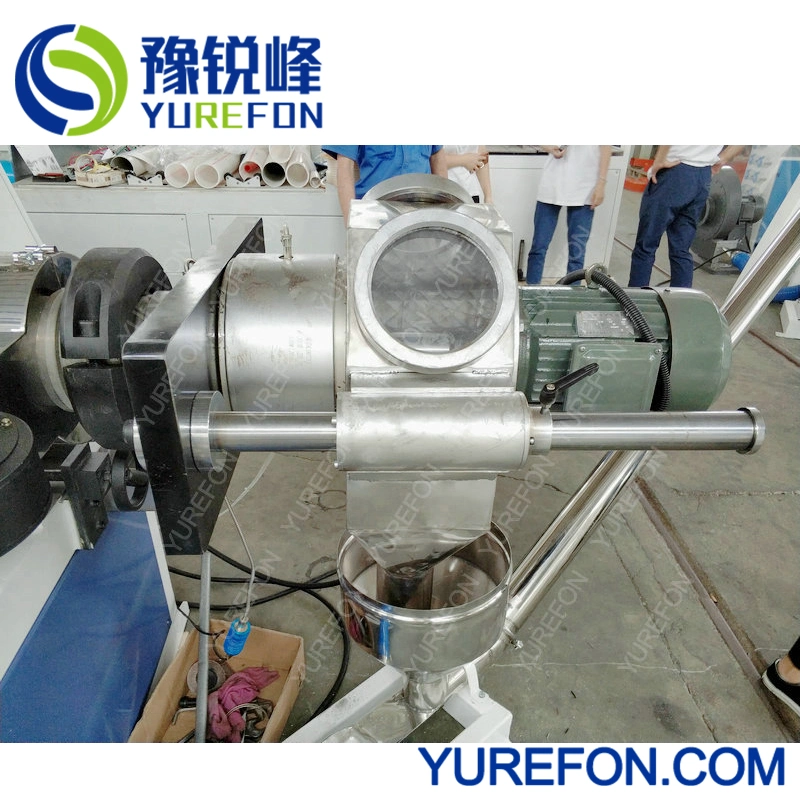 Conical Double Screw PVC Pelletizer Line Hot Die Face Cutting