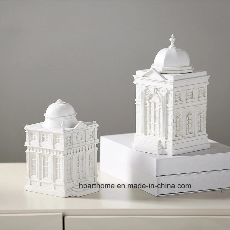 Hot Selling New and Fancy White House Resin Money Box