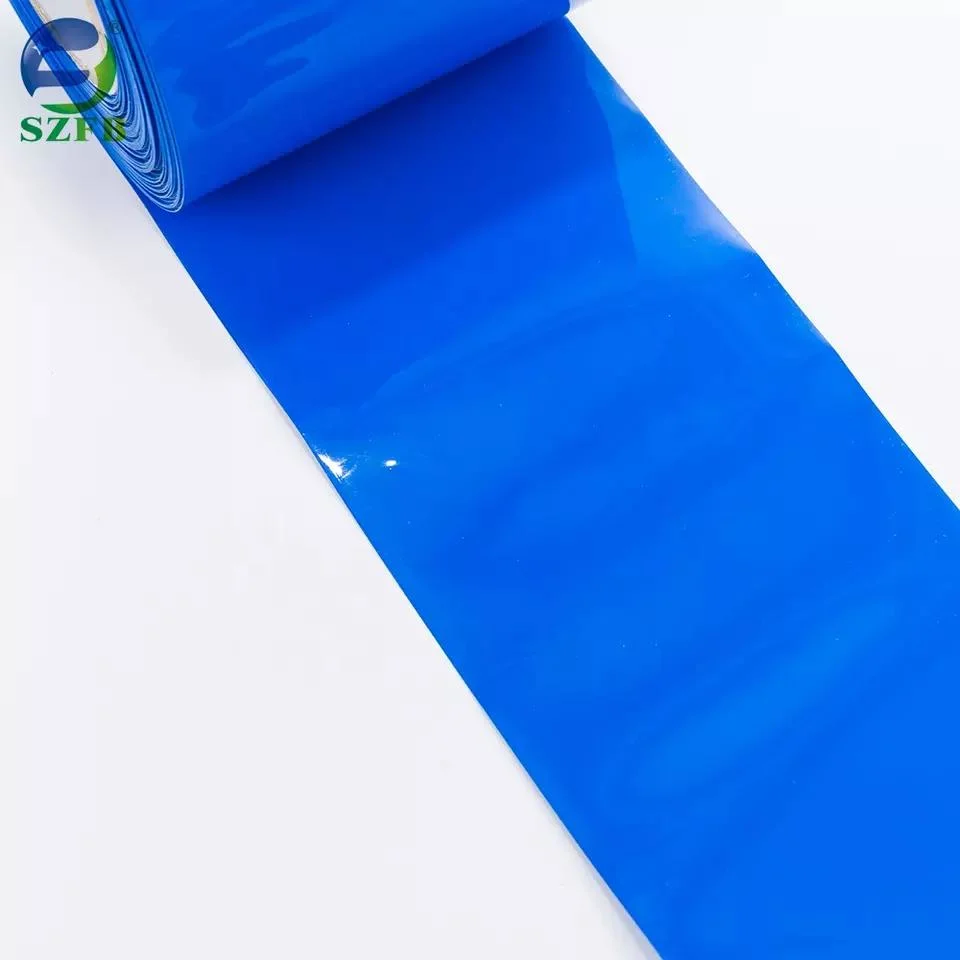 23mm-580mm Außendurchmesser Blau PVC Thermoschrumpfbare Membran PVC Batteriewärme Schrumpfschlauch für 18650 Akkus