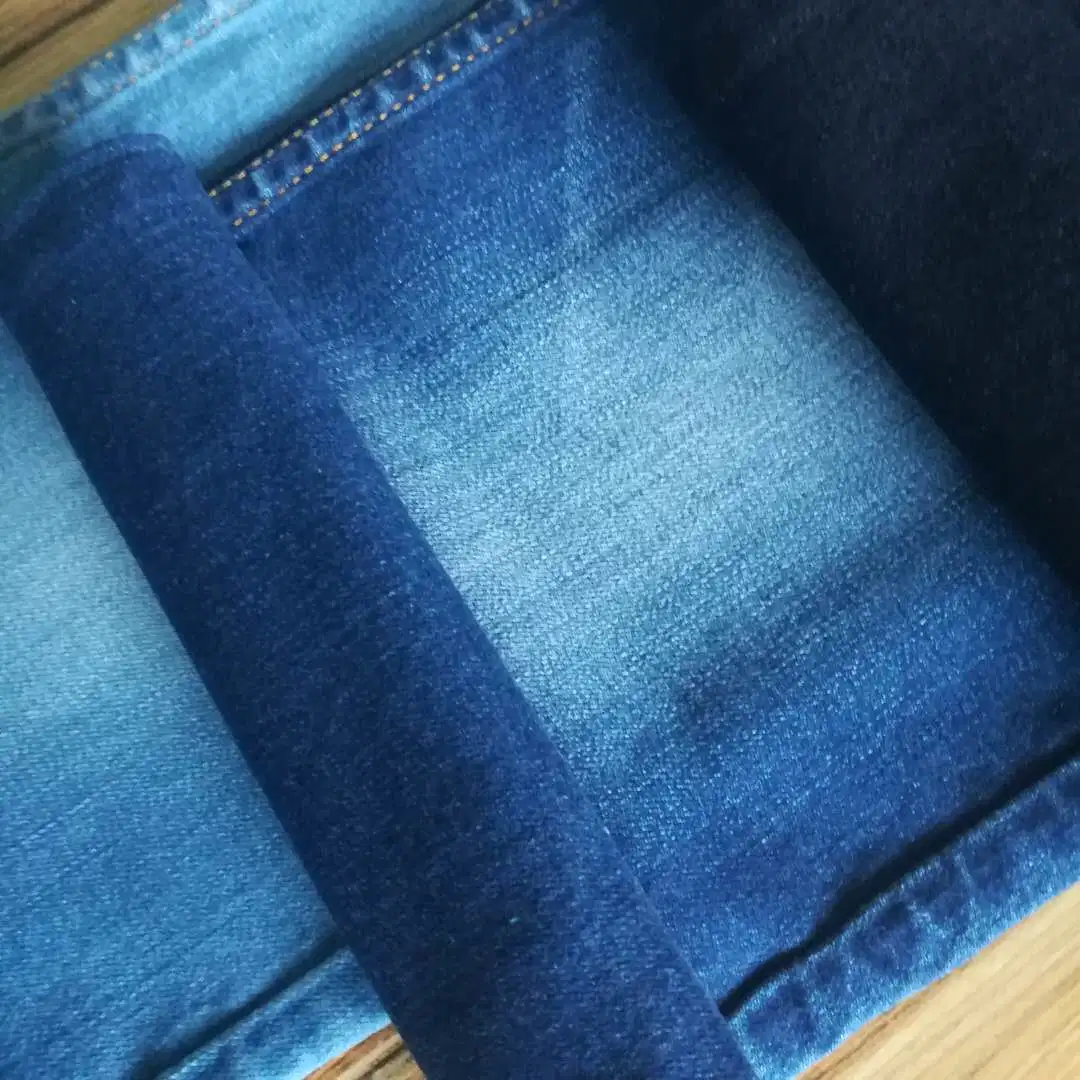 Fashion Cotton Poly Span Anti-Bactirum Denim Fabric for Jeans Garment