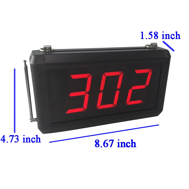 3-Digit Display with Keyboard Wireless Queue Management System