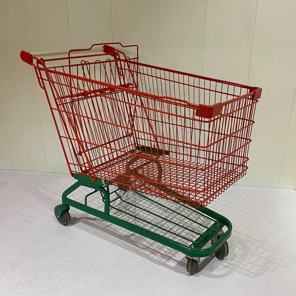 Large Capacity Zinc with Epoxy Shopping Trolley for Vegetable Purchase