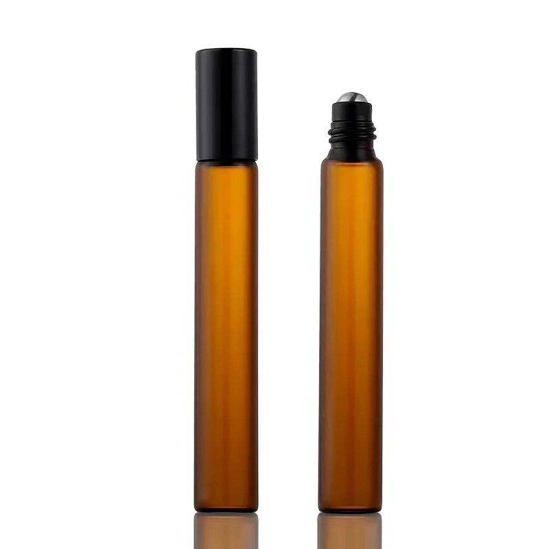 2ml 3ml 5ml 8ml 10ml Amber Essential Oil Glass Bottle with Metal Ball