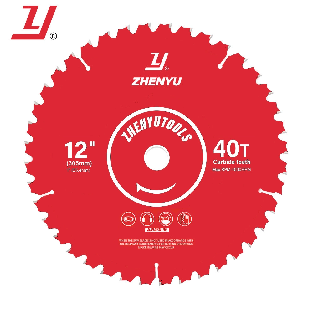 Zhenyu 12" Lame de scie circulaire 40t pour machines de menuiserie Coupe du bois.