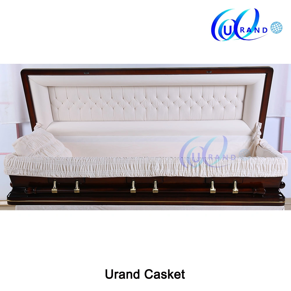 High Gloss with Feet Cover Chinese Wholesale/Supplier Velvet Wooden Coffin and Casket