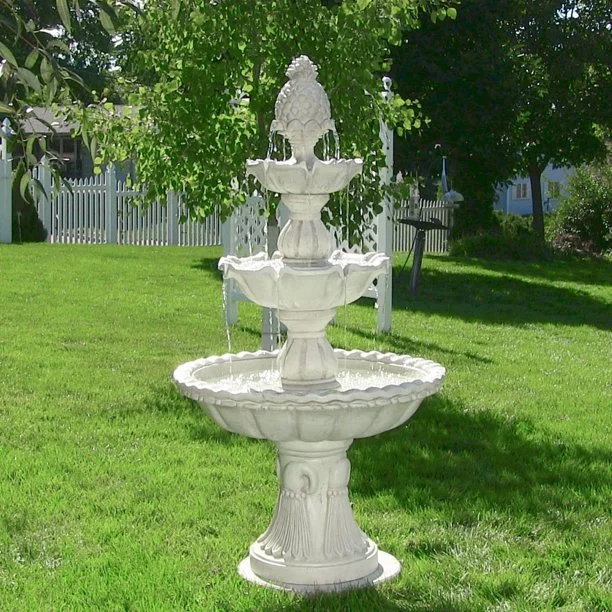 Obelisk-Shaped Fountain Stone Garden Products for Outdoor Decoration