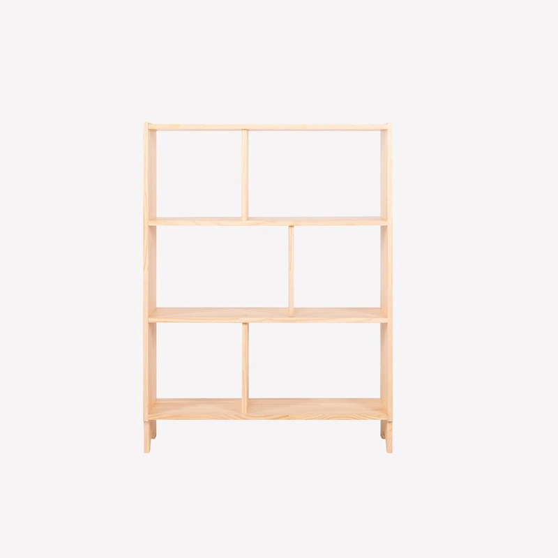 Sólida de madera Bookcase apoyo niños Bookshelf de madera