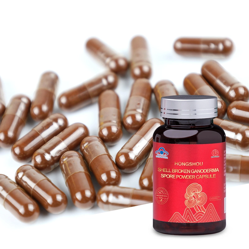 Cell Wall Broken Lucidum Ganoderma Reishi Mushroom Lingzhi Spore Powder Capsule Product