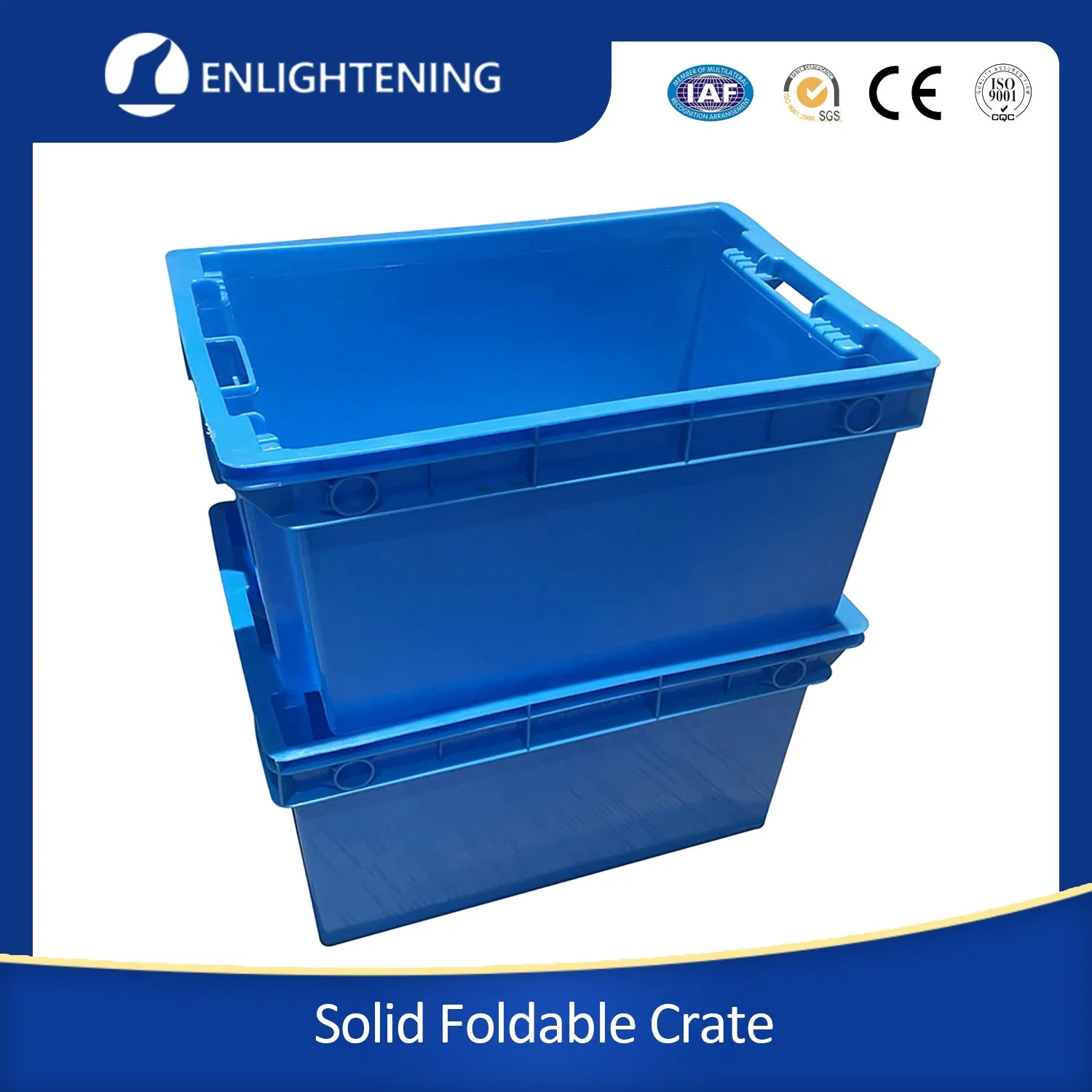 Nestable and Stackable Plastic Flat Noodles with Cover Container, Plastic Storage and Transportation Bag Box