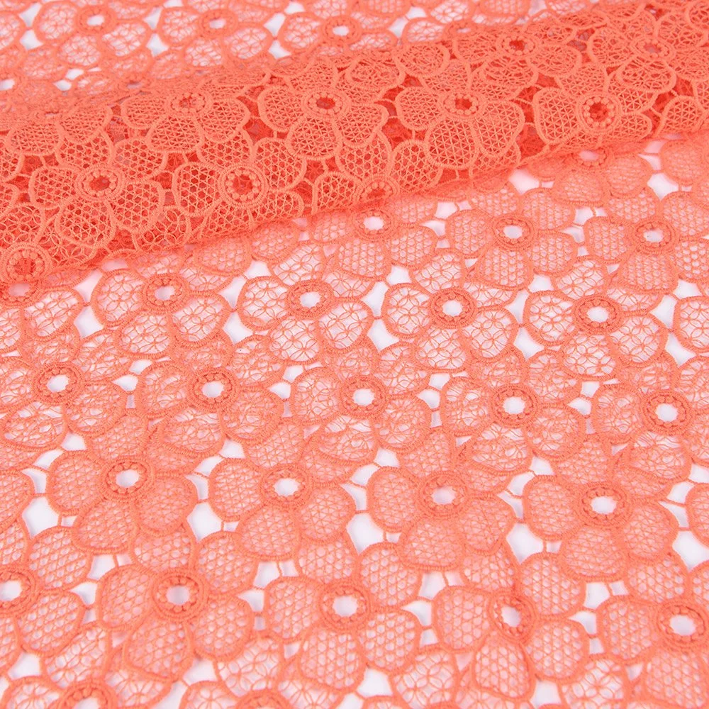 New Design Polyester Embroidery Guipure Chemical Lace Fabric