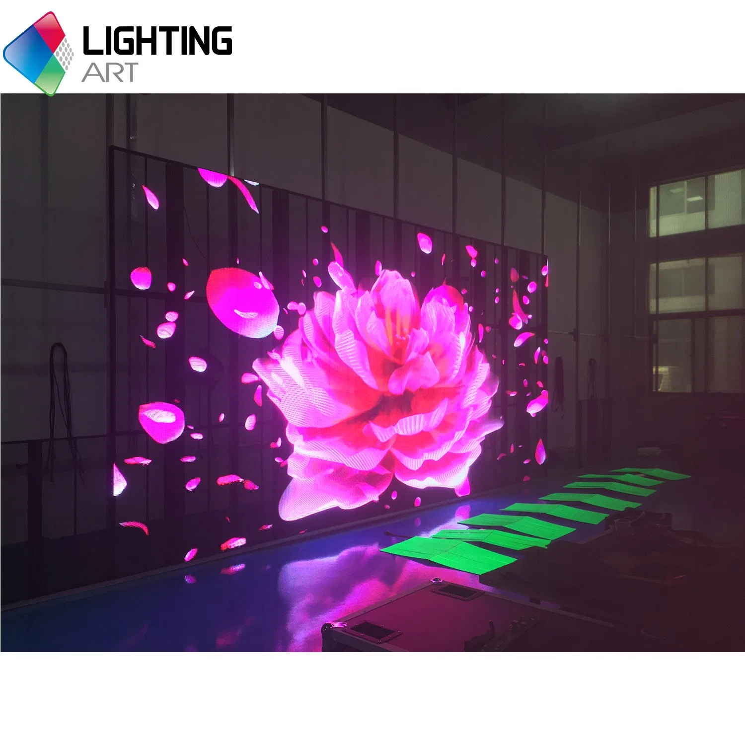 Transparente feste LED-Anzeige Bildschirm Transparente LED-Videowand Siehe Durch LED-Wandanzeige für Werbung