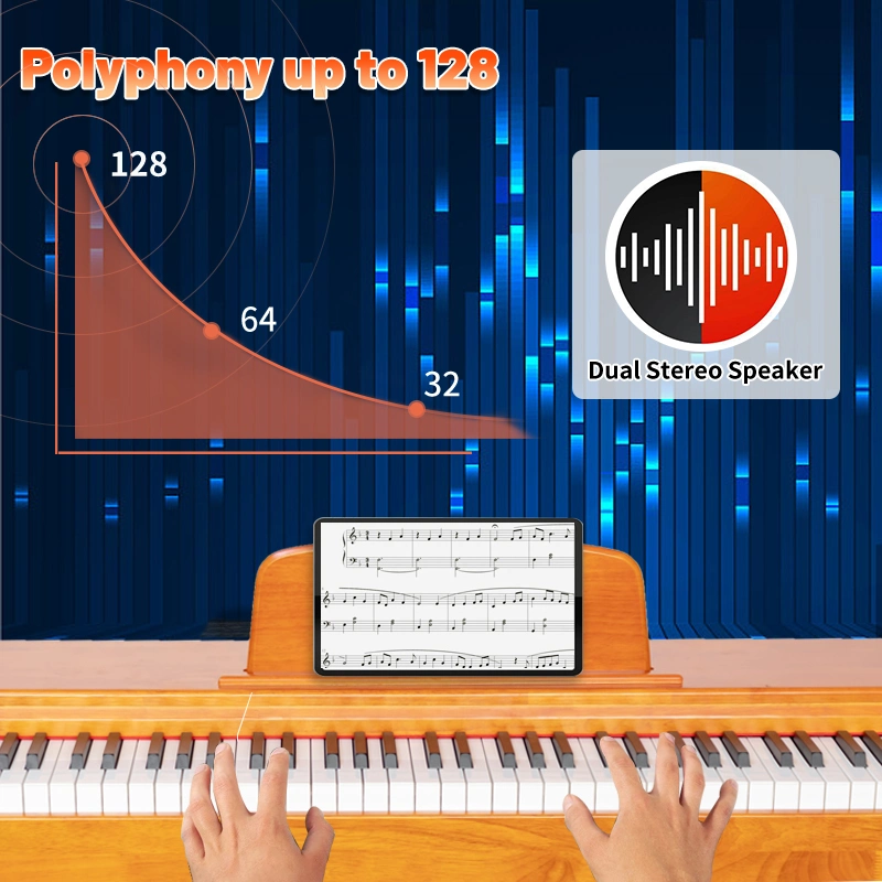 Белый фортепиано 88 клавиш MIDI контроллер клавиатуры электронной цифровой рояль пианино клавиатуры