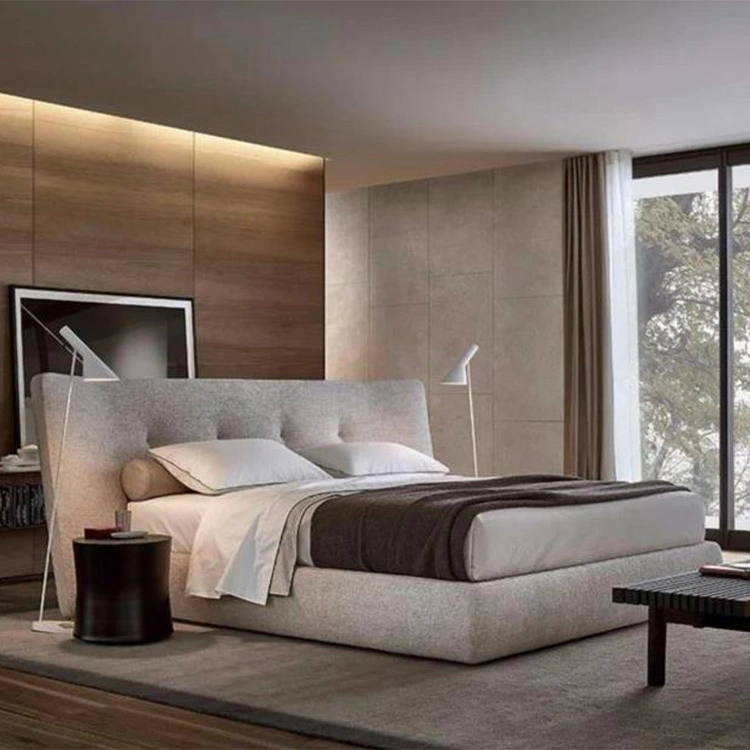 1.8m Italian-Style Master Bedroom Light Luxury Fabric Modern Minimalist Wedding Bed