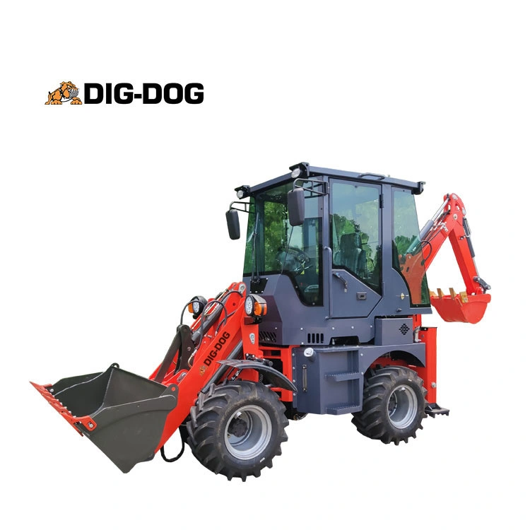 Dig-Dog New Product 2240lbs Excavatormini Wheel Backhoe Loader