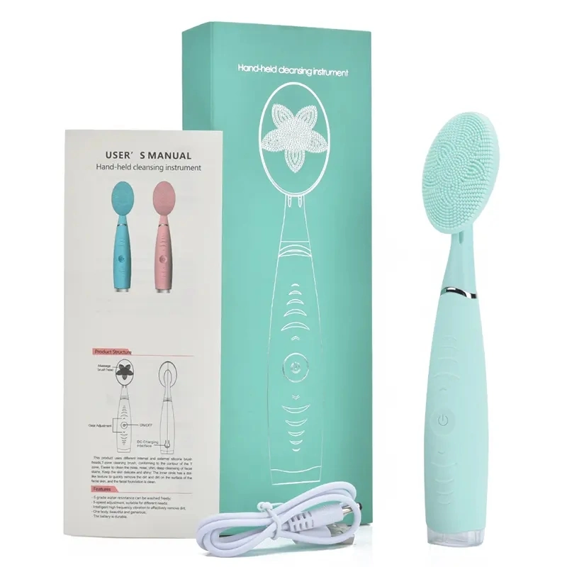 Silicone Facial Cleaning Brush Beauty Cleanser Vibrating Electric Face Clean Tools