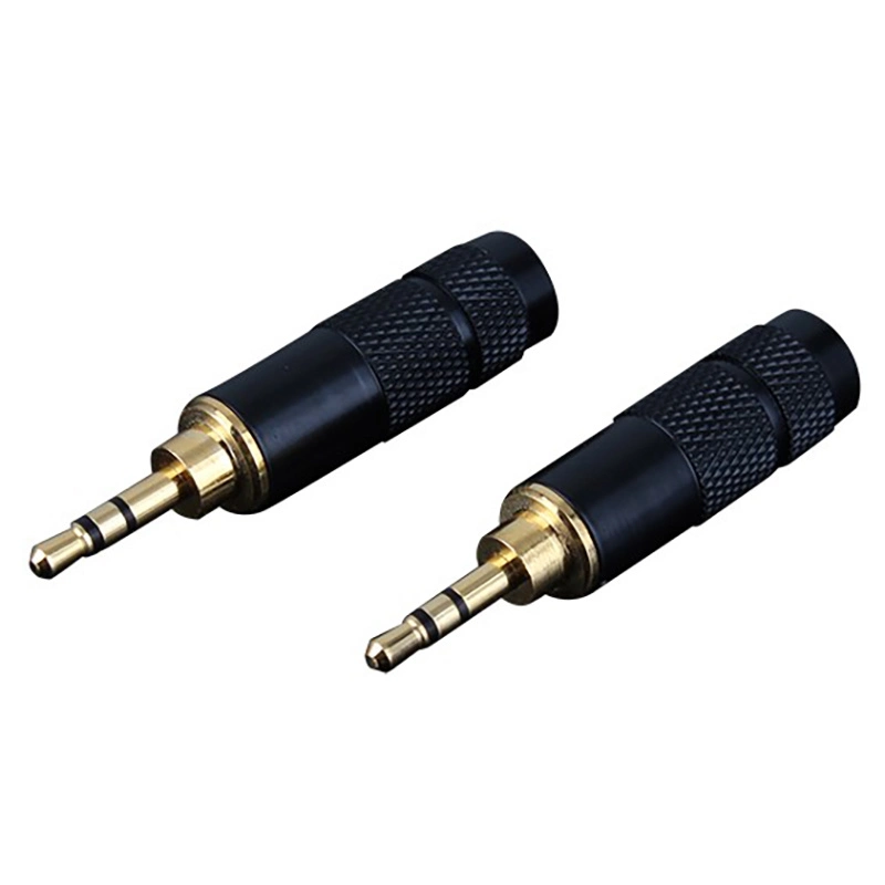 Conector de soldadura de tomada de 2,5 mm e 4 pólos adaptador de áudio ficha banhada a ouro