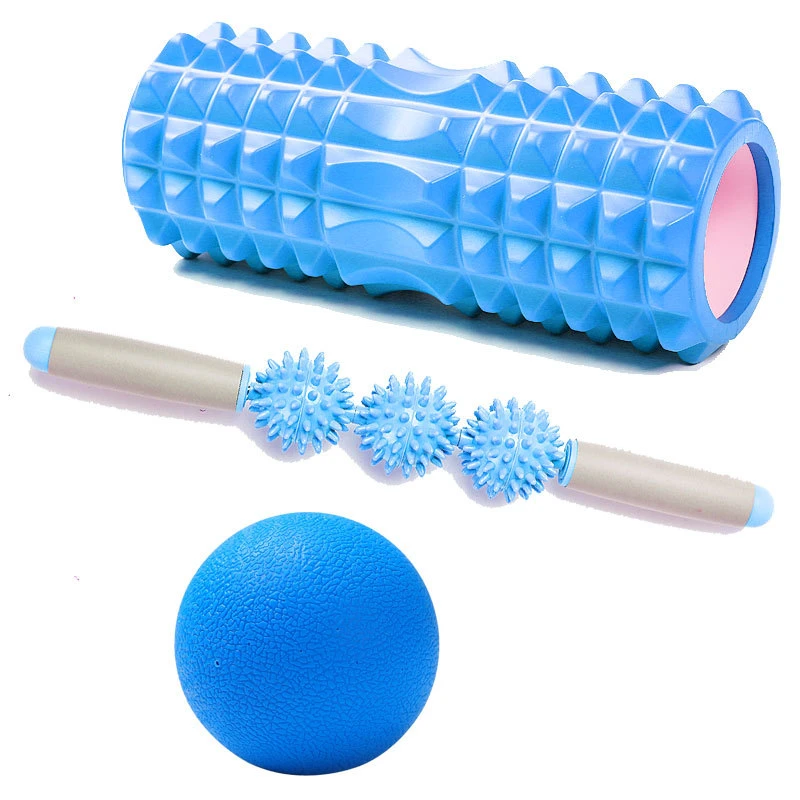 3 en 1 Juego de rodillos de espuma espuma incluye Back Roller, Masaje muscular Masaje Stick Ball