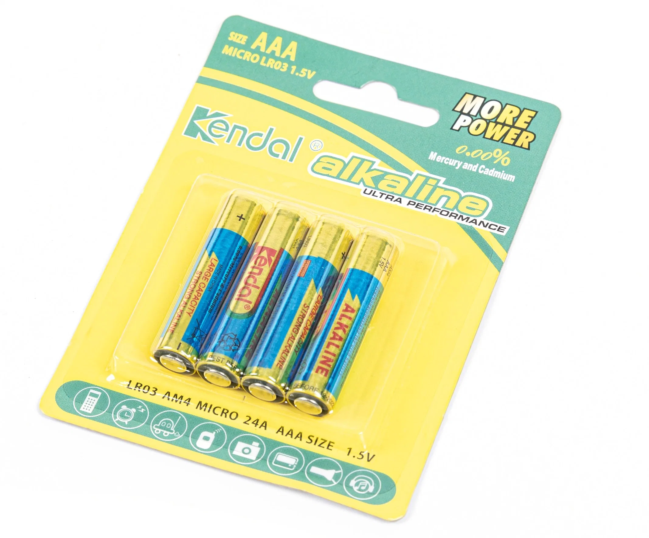 1.5V Blister or Shrink Package AAA Lr03 Alkaline Battery Primary Dry Battery