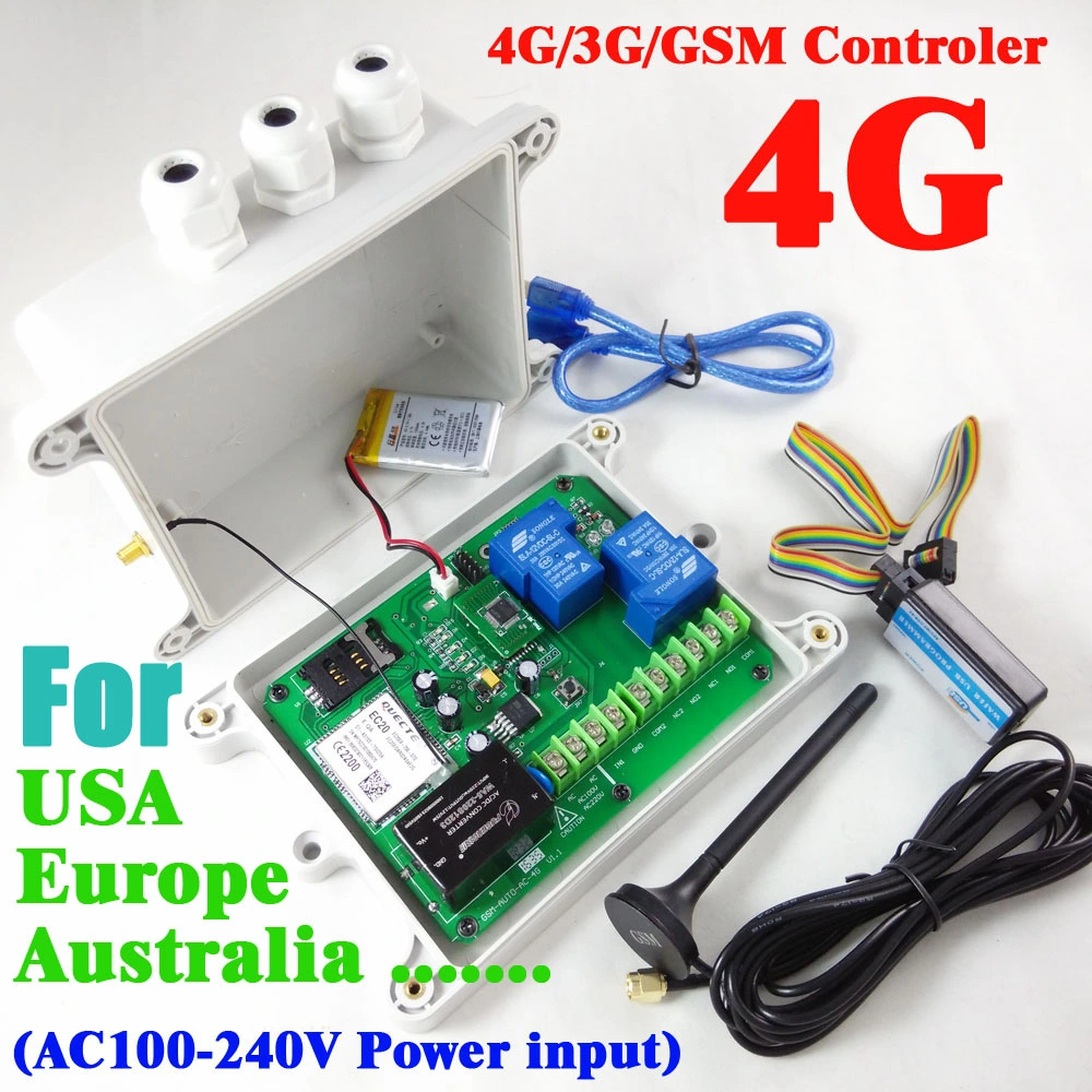 Verson 4G GSM-Auto-AC la doble salida de relé de control remoto GSM SMS