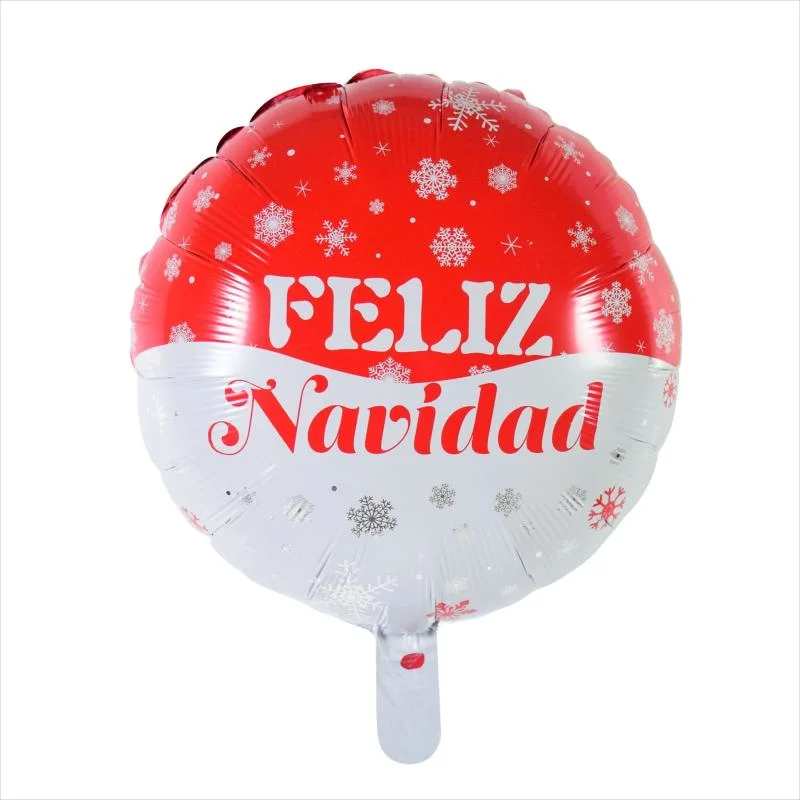 Comercio al por mayor parte suministros Feliz Navidad de 18 pulgadas de aluminio de la decoración de globos inflables