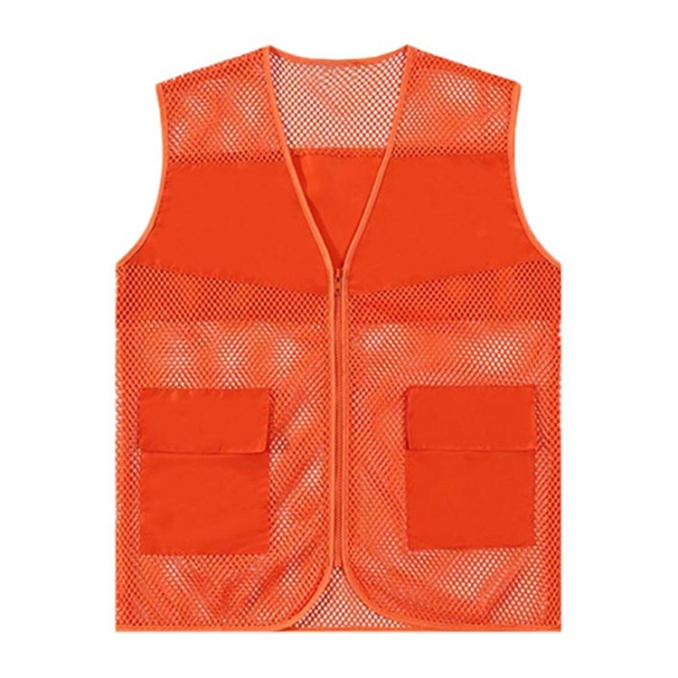 Hot Selling Unisex Advertising Volunteer Promotional Mesh Work Fishing Vest for Men