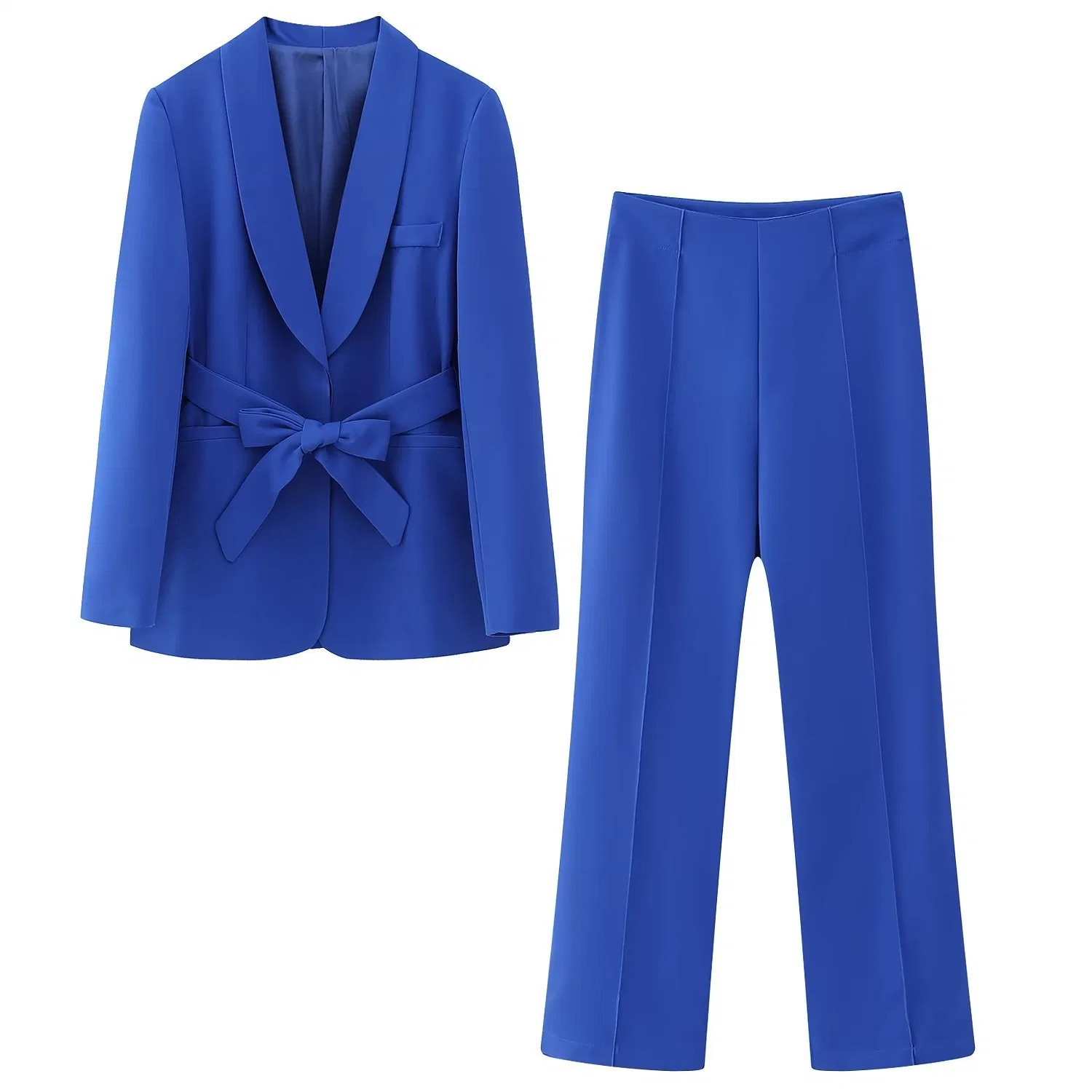 Fashion Casual Suit Dress Collar Suit Jacket High-Waisted Slacks Professional Office Suit