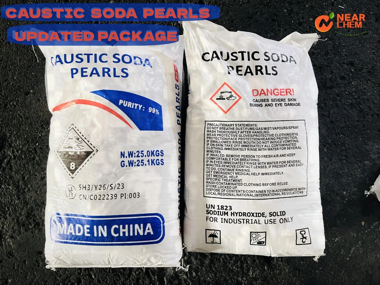 China Großhandel 99%Min Natronlauge-Flake/Perle/Lösung/Natriumhydroxid mit großem Bestand