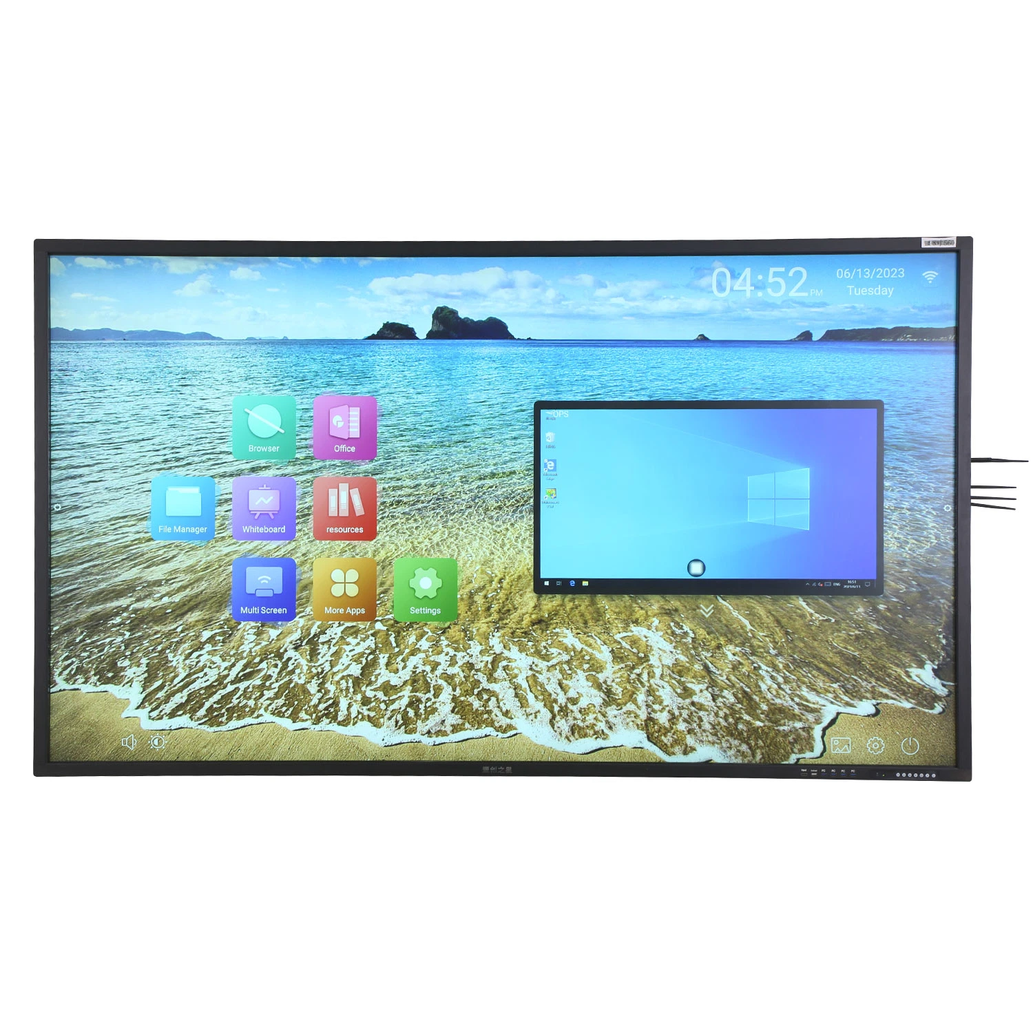 85 Inch FHD 4K LED Screen Multi Touch Infrared Screen Monitor All in One PC Interactive Smart Kiosk for Office