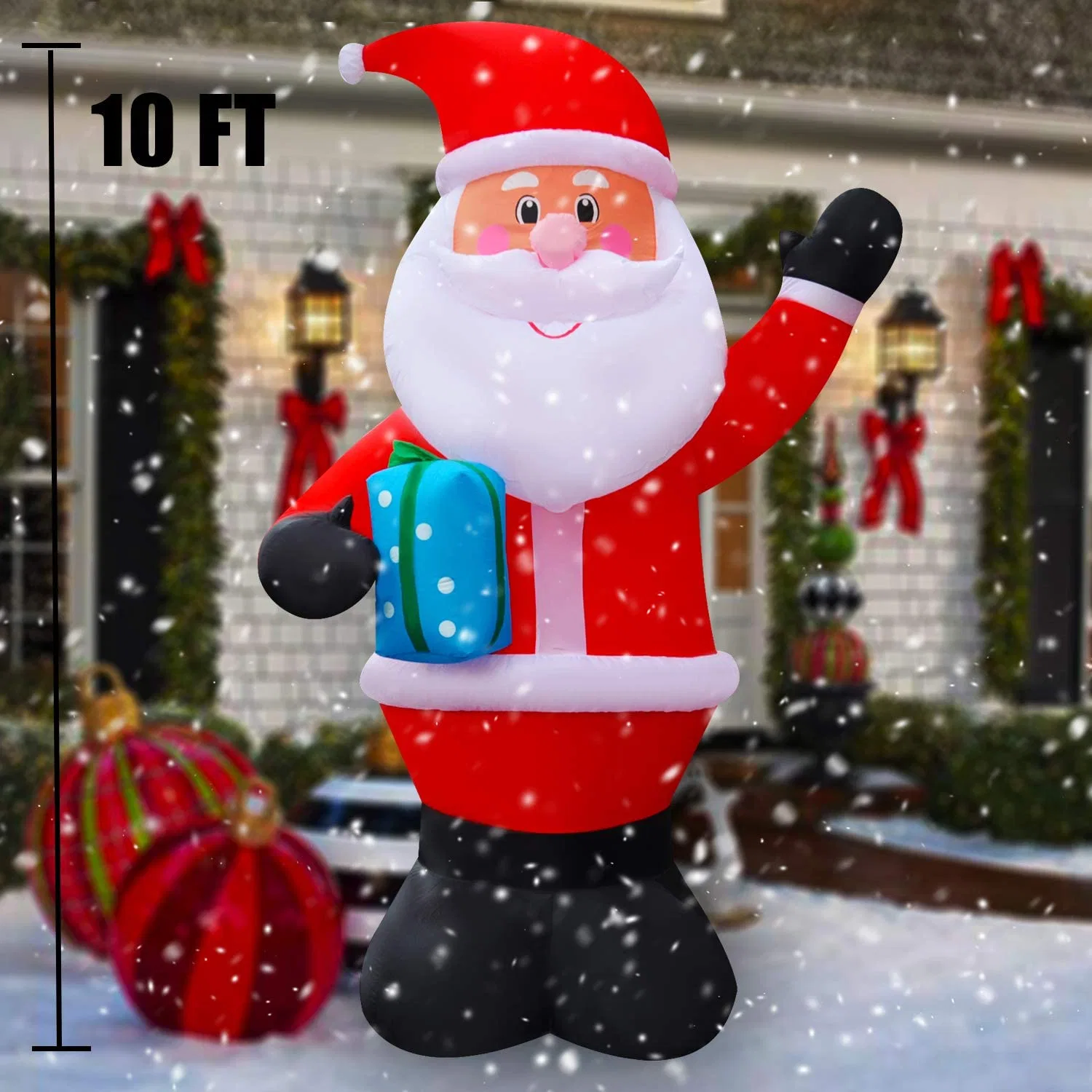 Decoration Inflatable Santa Christmas with Light with Gift Box Chxs1509-300