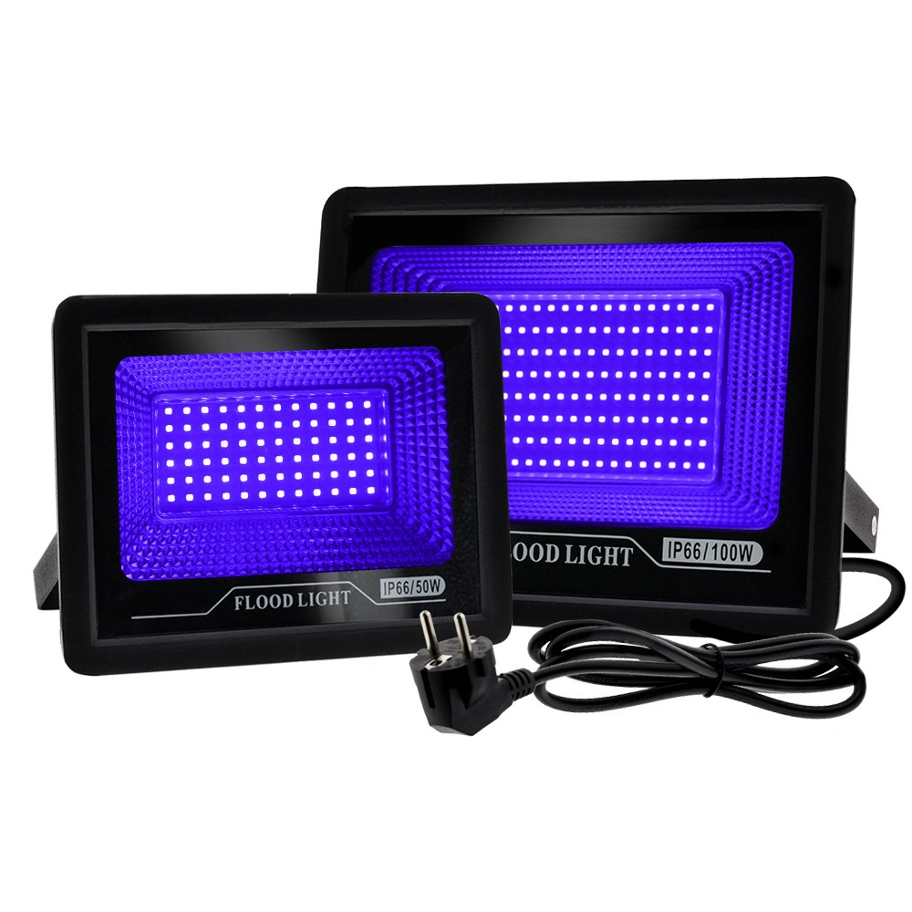 Lâmpada de cura fluorescente LED Roxo Floodlight KTV Bar Haunted House À prova de água para interior IP66